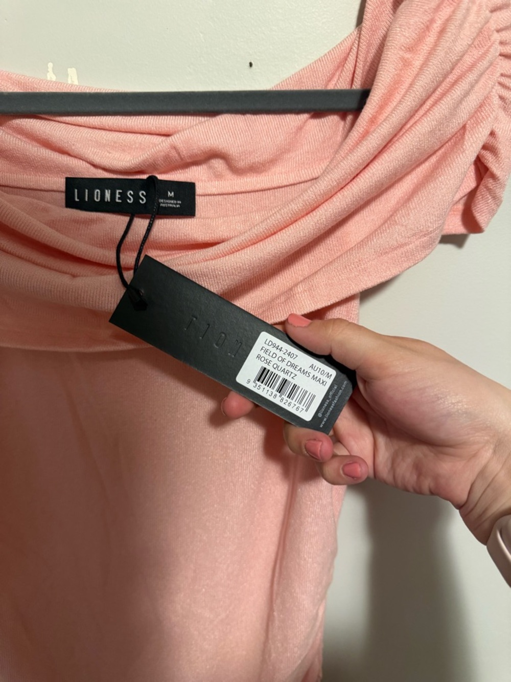 LIONESS x REVOLVE Field Of Dreams Maxi in Rose Quartz M NWT $109 - Picture 7 of 9